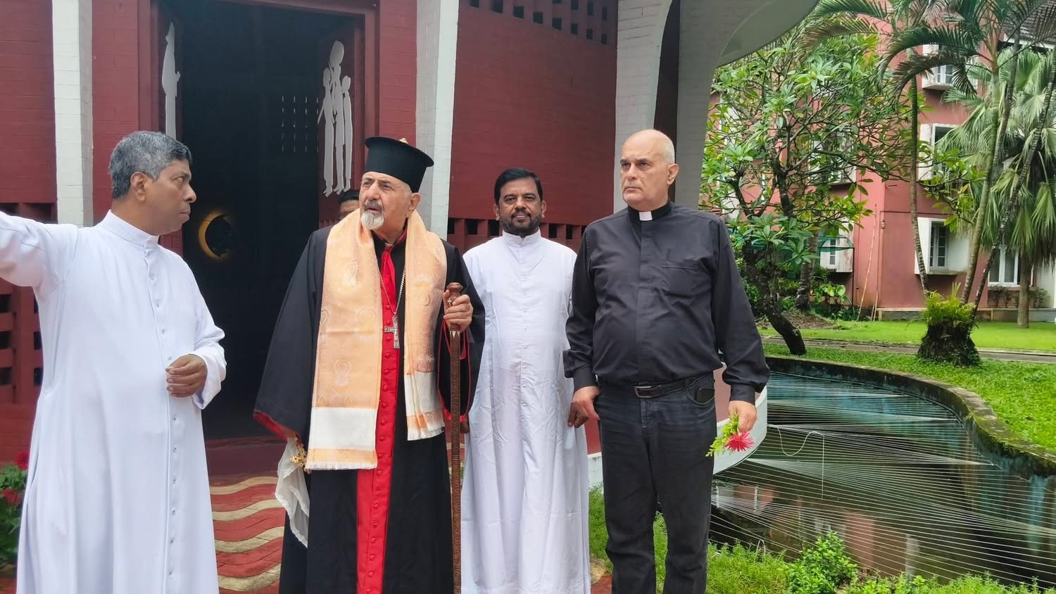 His Beatitude Mar Ignatius Youssef 111 Younnan, The syrian Catholic Patriarch visits at POC. KCBC centre Cochin. Kerala